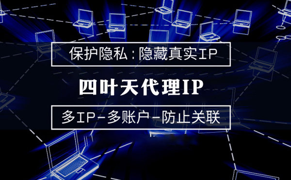 【潍坊代理IP】代理服务器的类型有哪些？四叶天代理IP怎么样